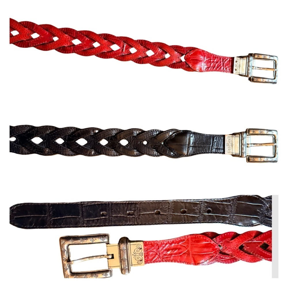 Vintage Brighton Reversible Belt – Black to Red